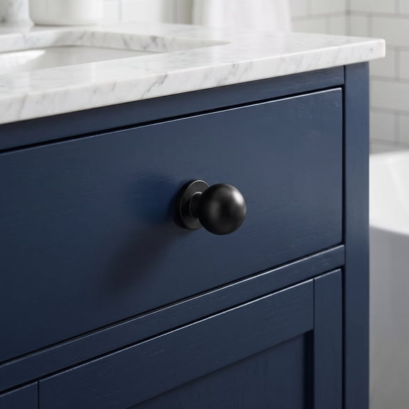 GETAJGHSD 8Pcs Round Matte Black Plastic Door Pull Handles Single Hole Furniture Drawer Hardware