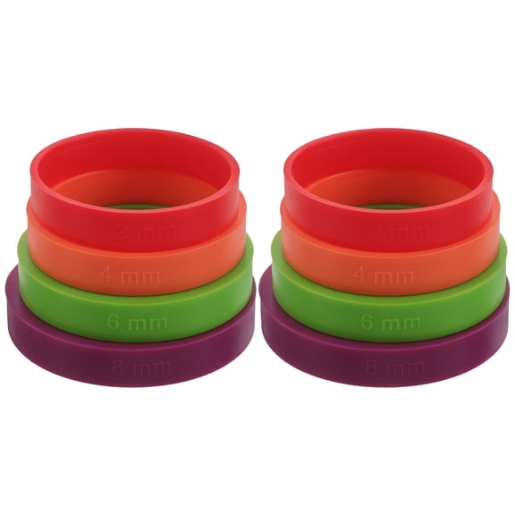 GETAJGHSD 8Pcs Silicone Rolling Pin Thickness Spacers for Professional and Beginner Friendly Baking