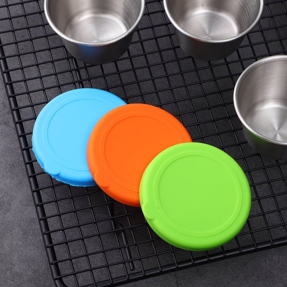 GETAJGHSD 8Pcs Silicone Sauce Cup Lids for Storage with Good Sealing Effect Assorted Colors