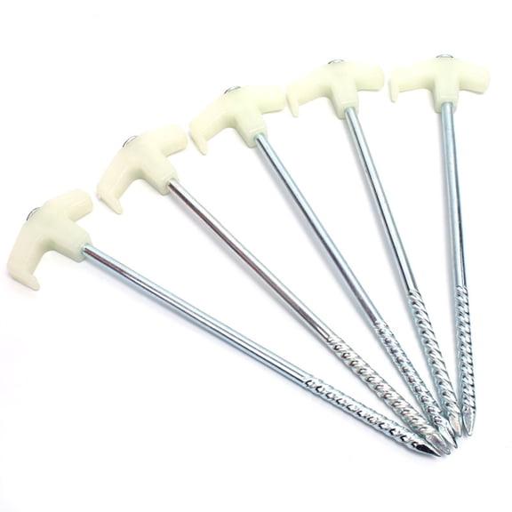 GETAJGHSD 8Pcs Tent Stakes Anti Slip Steel Abs Peg for Camping Hiking Picnic Outdoor Activities 10x2In
