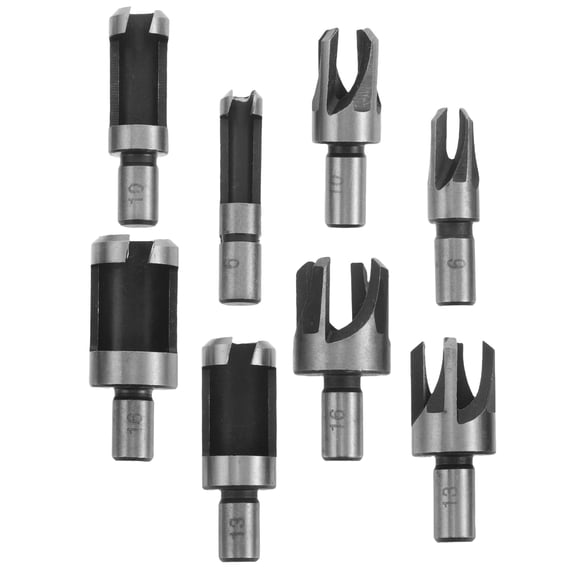 GETAJGHSD 8Pcs Wood Plug Drill Bit Set Metal Material Circular Hole Opener for Carpentry Work