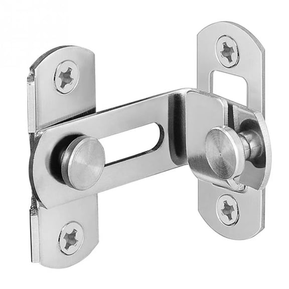 GETAJGHSD Plated Silver Barn Door Latch 90 Degree Stainless Steel Durable Quick Lock