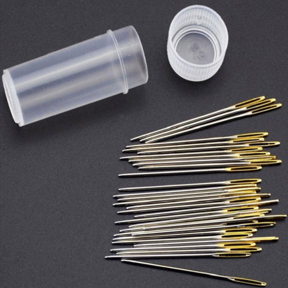 GETAJGHSD 90 Pcs Hand Embroidery Needles Assorted Color Large Hole Blunt Needles for Women