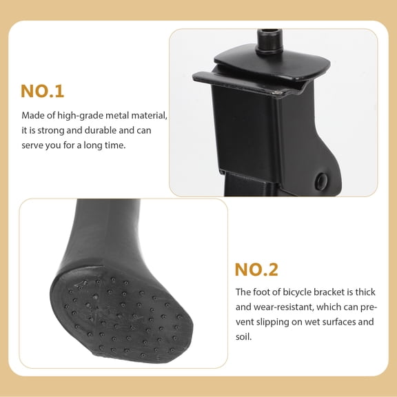 GETAJGHSD Adjustable Bike Kickstand Metal Double Leg Support Stable for Outdoor Parking