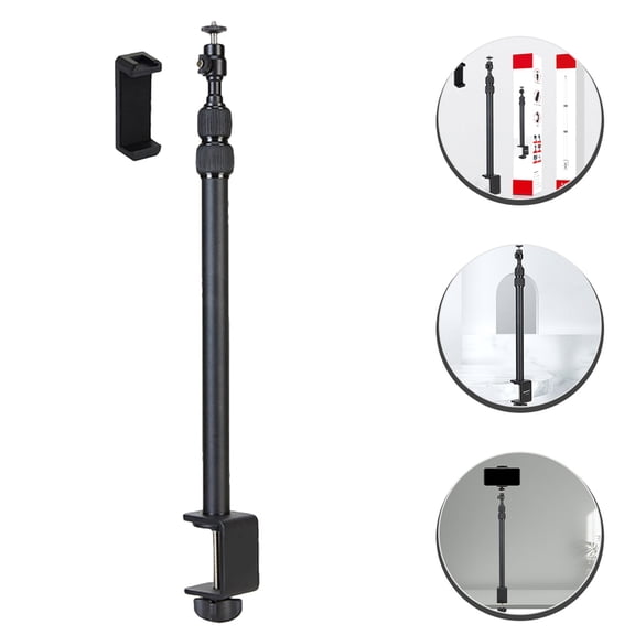 GETAJGHSD Adjustable Table Clamp For Content Creators Black Aluminum 1Pcs