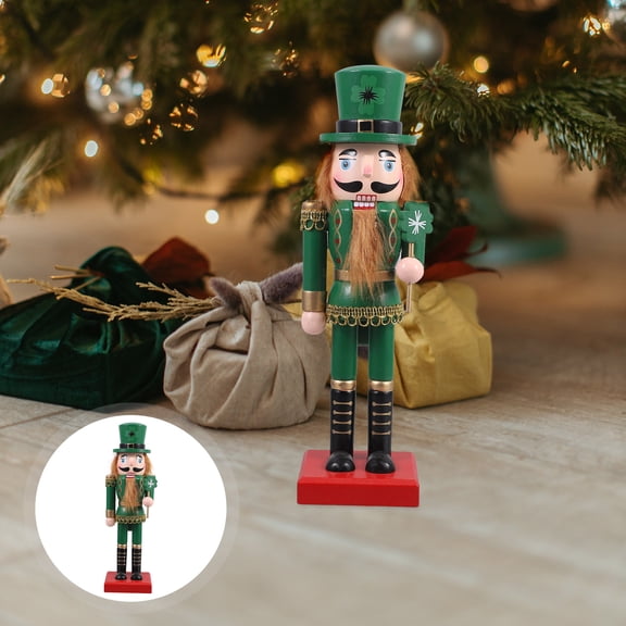 GETAJGHSD Adorable Green Nutcracker Ornament Wooden Craft Home Interior Decoration