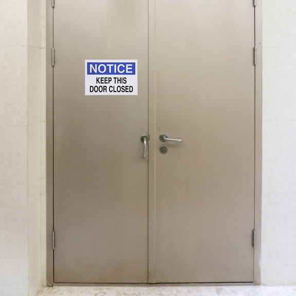 GETAJGHSD Aluminum Warning Sign Keep Door Closed for Shops with Simple Installation and Visibility