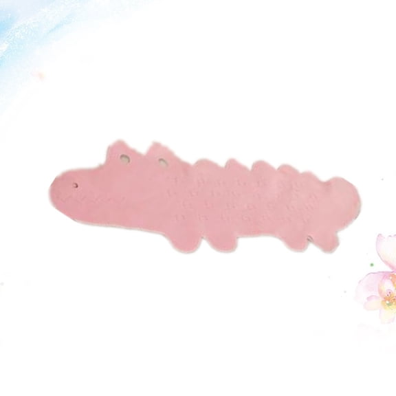 GETAJGHSD Anti Slip Bathtub Mat Pink TPR Alligator Shape Soft for Home Use 1Pack