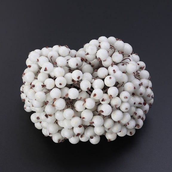 GETAJGHSD White Frosted Berries for Wreath Making 200Pcs