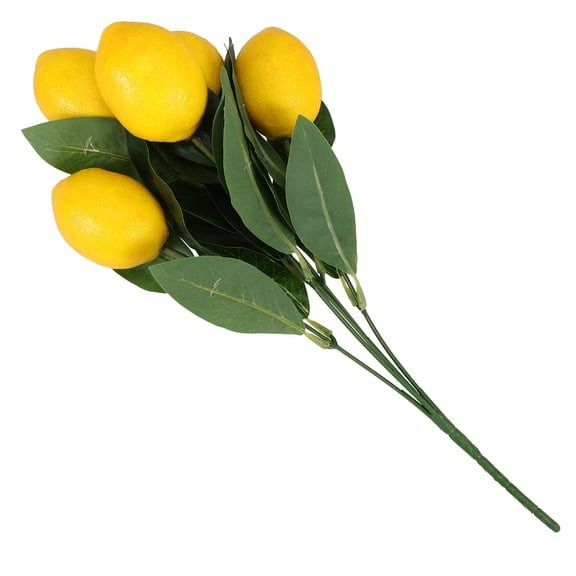 GETAJGHSD Artificial Lemon Branch Yellow Faux Fruit Stem for Vase Decor and Table Centerpiece
