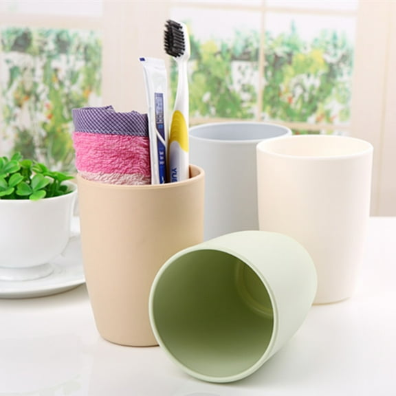 GETAJGHSD Light Grey Bathroom Tooth Mug Tumbler Cup Multipurpose Drinking Cup