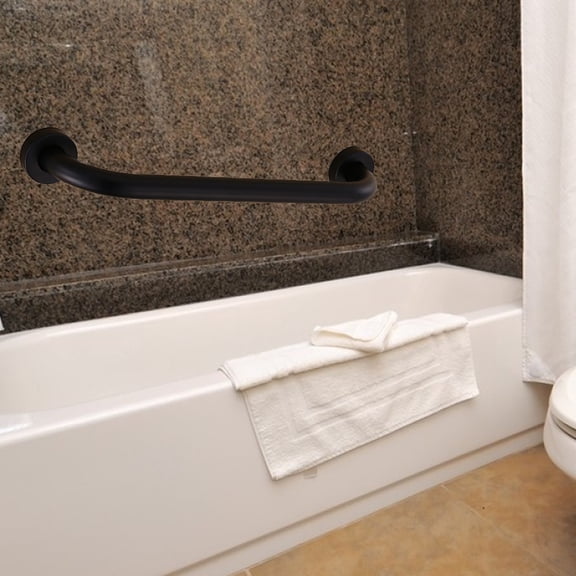 GETAJGHSD Bathroom Grab Bar Black Stainless Steel Armrest with Corrosion Resistant Non Rust Surface