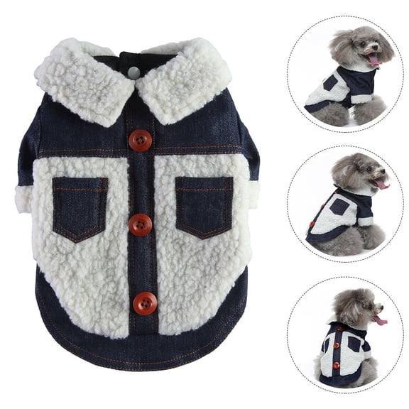 GETAJGHSD Beige Warm Winter Dog Coat Stylish Windproof Dog Clothes for Walking Jogging