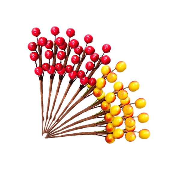 GETAJGHSD Artificial Berries Picks Decor Artificial Berry Twig Red 10Pcs