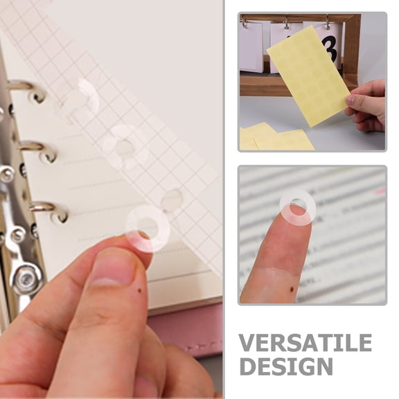 GETAJGHSD Khaki Binder Hole Reinforcers Adhesive Stickers for Paper Loose-Leaf Pages, Hole Protectors