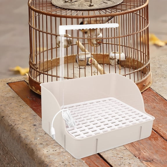 GETAJGHSD Bird Bath For Macaw With Plastic Basin Shape And Circulating Water 1 Set