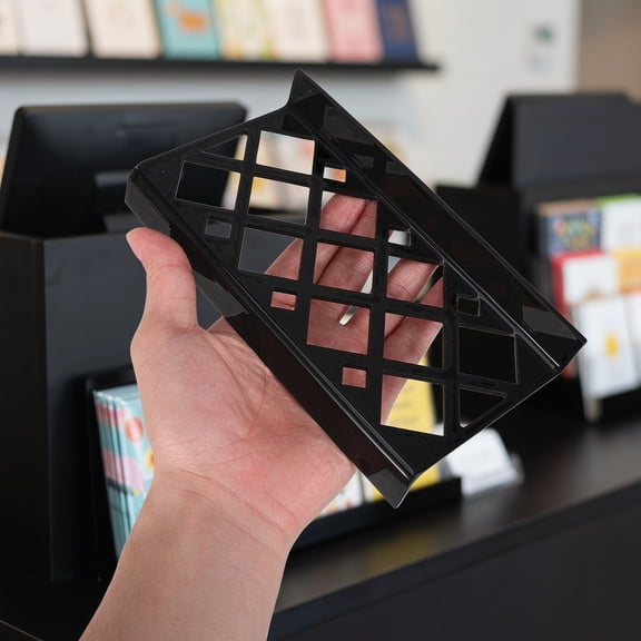 GETAJGHSD Black Acrylic Card Display Stand for Trading Cards with Crystal Clear Material and Tilted Viewing Angle