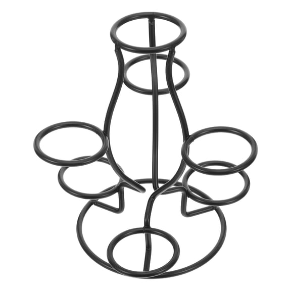 GETAJGHSD Black Metal Crystal Sphere Stand for Desktop Ornament Decorative Iron Globe Display