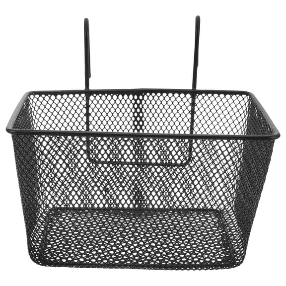 GETAJGHSD Mountain Bike Front Basket Metal Cycling Storage Part Durable Black Surface