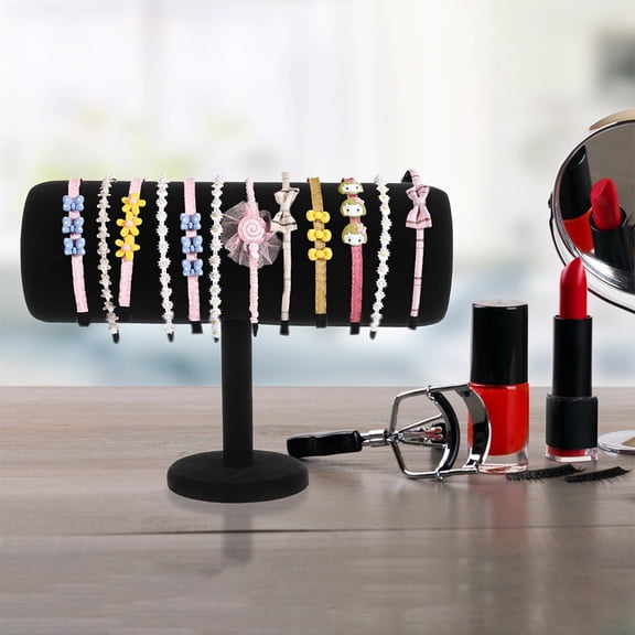 GETAJGHSD Black T-Bar Headband Stand Holder Organizer for Display and Storage of Hairbands and Bracelets