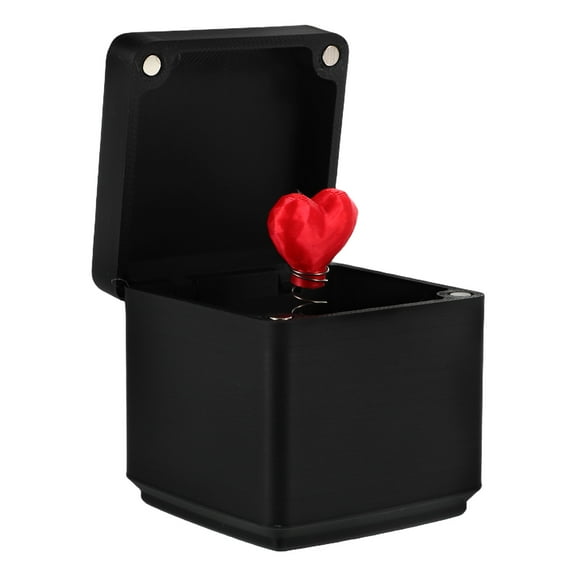GETAJGHSD Black Rose Box Valentine Decoration Prank Heart Pop Up for Girlfriend Or Wife