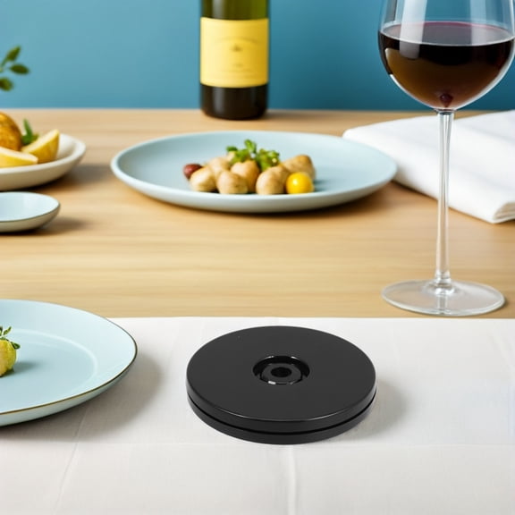 GETAJGHSD Rotating Storage Turntable with 360 Degree Seamless Rotation Black Stable Base for Home