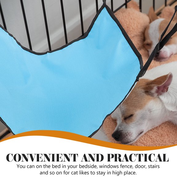 GETAJGHSD Blue Cat Cage Hammock Bed Waterproof Pet Hanging Bed Cushion for High Place Resting