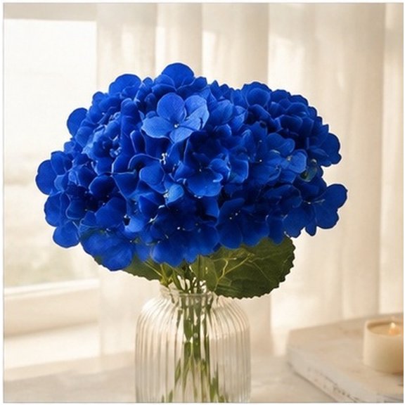 GETAJGHSD Blue Simulation Hydrangea Flower Decor for Unique Home and Wedding Accent