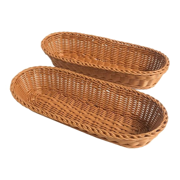 GETAJGHSD Brown Plastic Kitchen Storage Containers for Organizing Fruits, Vegetables, Bread & Snacks - 2 Pieces