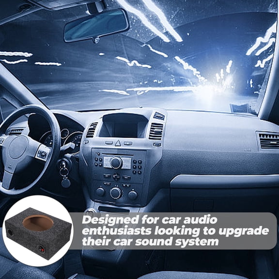 GETAJGHSD 8 Inch Sealed Car Subwoofer Box Enclosure with Carpeted Wood and ABS for Deep, Powerful Bass Performance