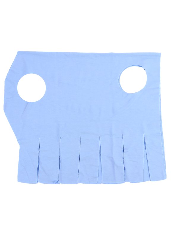 Kitty Recovery Suit Sky-Blue Cotton Easy-Wear Breathable Post-Surgery Clothes