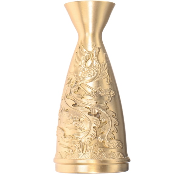 GETAJGHSD Chinese Dragon Brass Wine Decanter and Decorative Vase for Table Display