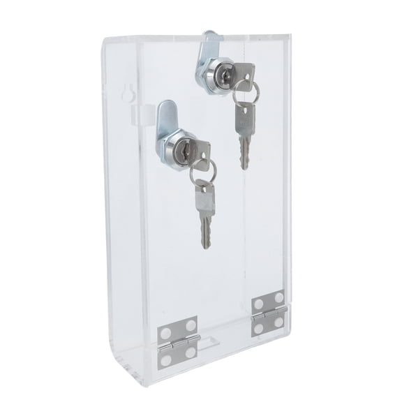 GETAJGHSD Clear Mobile Phone Lock Box for Home Office with Key Lock Secure Cell Phone Holder Organizer