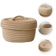 thumbnail image 1 of GETAJGHSD Cotton Rope Woven Storage Basket with Lid Khaki Multi-Purpose Decorative Box, 1 of 8