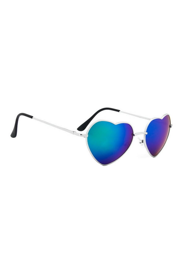 Cupid Sunglasses Heart Shape Multi Colored Thin Frame Lightweight for Outdoor Wearing