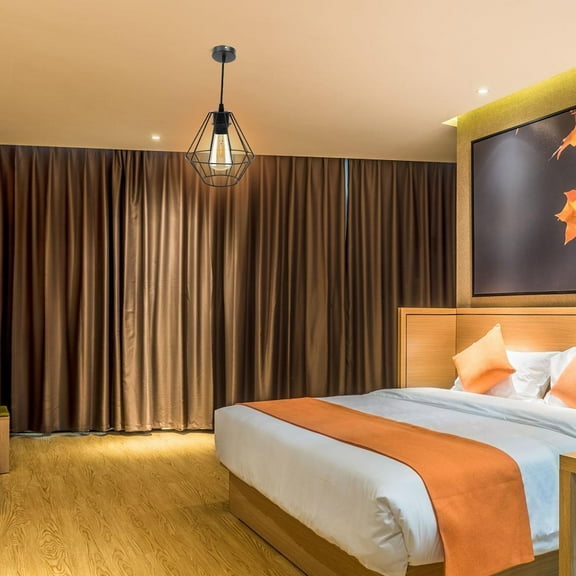 GETAJGHSD Retro Style Iron Ceiling Light Fixture Black 1Pack for Houseowners