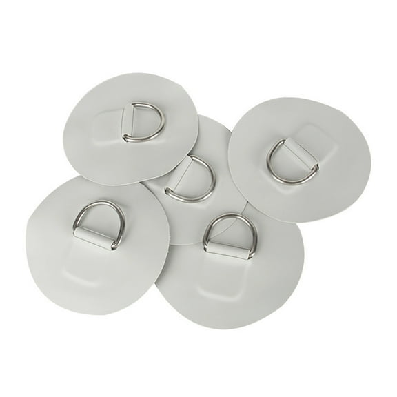 GETAJGHSD 2Pcs White Stainless Steel D Ring Patch for Durable Boat Carry Supplies