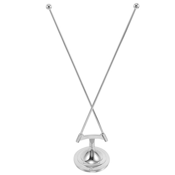 GETAJGHSD Desktop Flag Pole Plated Silver Metal for Office Desk with Sturdy Cross Structure and Easy Assembly