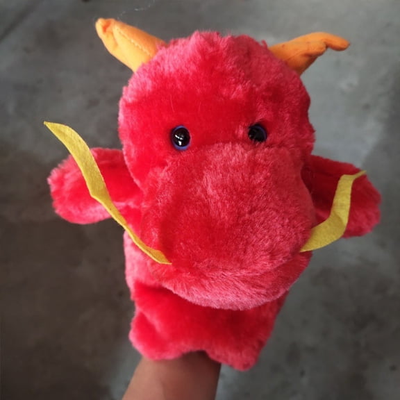 GETAJGHSD Plush Hand Puppet Dragon Hand Puppet Plush Red 1Pcs for Interactive Role Play