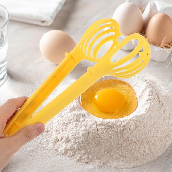 GETAJGHSD Egg Whisking Tool for Chefs Ergonomic Handle Plastic Yellow 1Pack