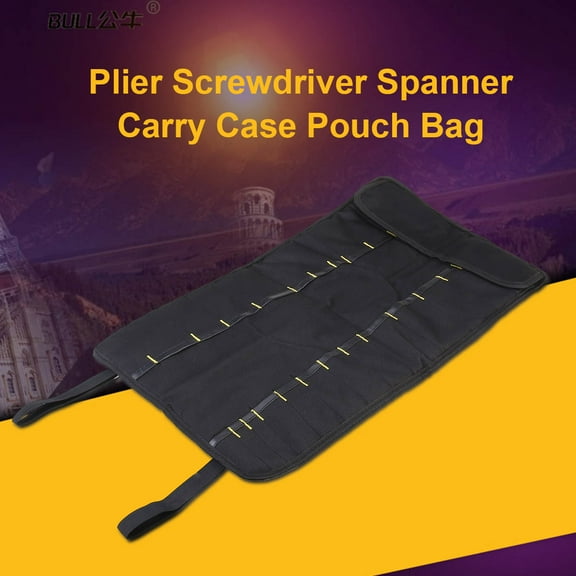 GETAJGHSD Roll Out Tool Bag Multi-Purpose 22-Pocket Reel Rolling Tool Bag Oxford Cloth 1Pcs