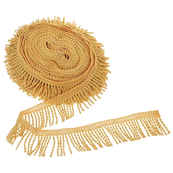 GETAJGHSD Elegant Golden Tassel Fringe Trim for Sewing Decorative Curtain and Upholstery Fabric