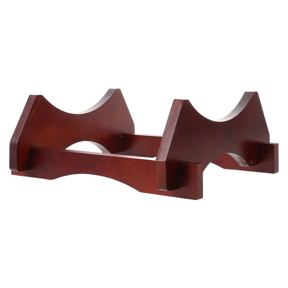 GETAJGHSD Sturdy Wooden Wine Holder Stand Dark Red for Wine Barrel Table Display