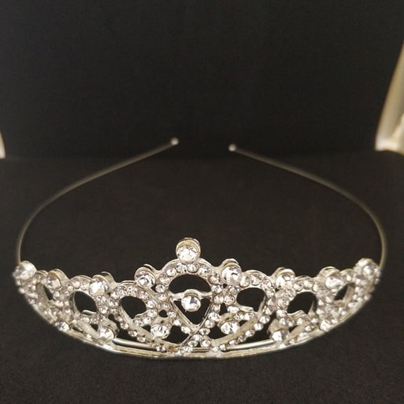 GETAJGHSD Plated Silver Rhinestone Bridal Tiara Hair Band Elegant Wedding Crown for Decoration