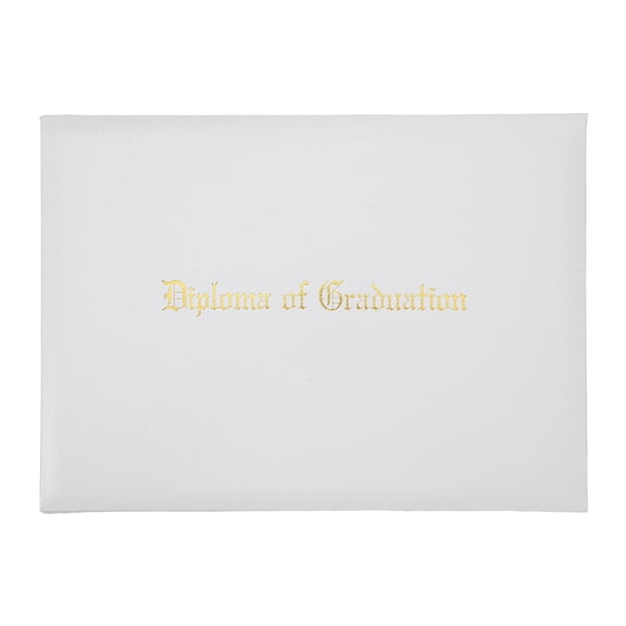 GETAJGHSD Leatherette Graduation Diploma Holder White with Protective PVC Interior