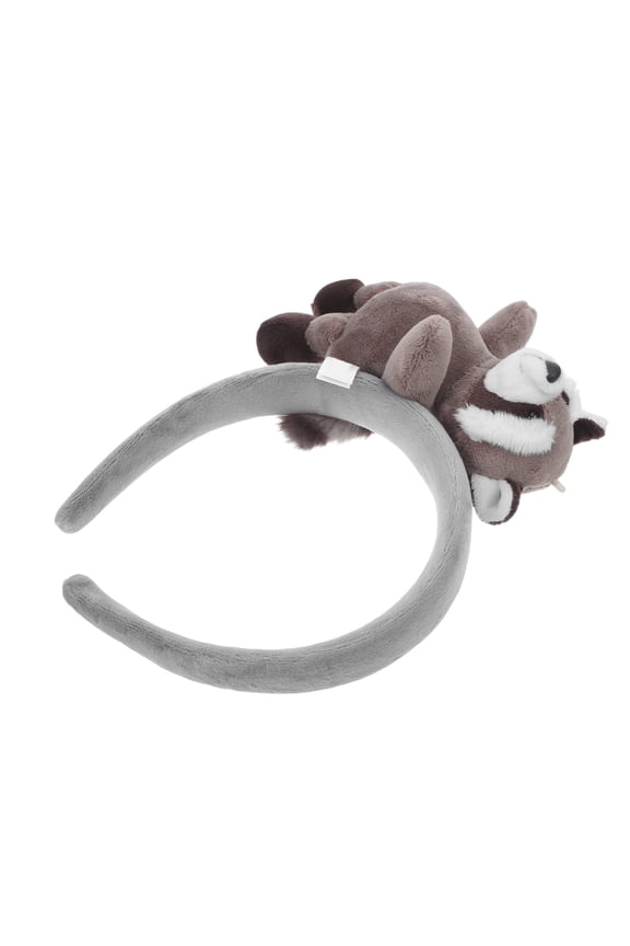 Soft Plush Raccoon Animal Headband Cute Fabric Hairband for Photo Party and Everyday Wear
