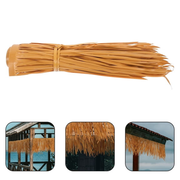 GETAJGHSD Faux Thatch Roll Simulated Straw Roof Pe Material For Diy Landscaping Outdoor Patio Cover 1Set 11.8X39.4X0.4In