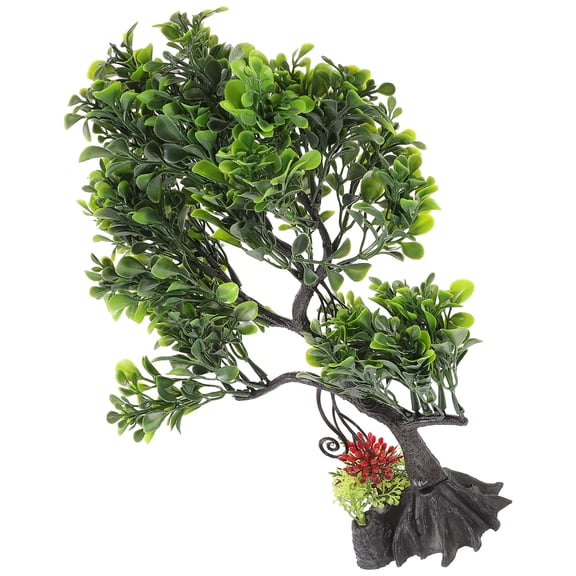 GETAJGHSD Aquarium Decor Plastic Green Tree Model with Realistic Appearance for Fish Tank Enhancement