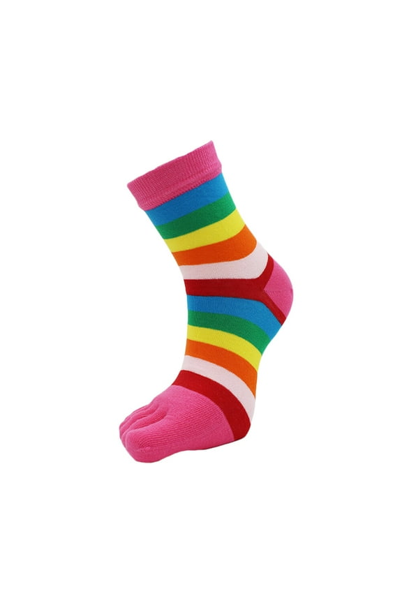 Finger Socks Breathable Cotton Multicolor ped Design Soft Comfortable Fit