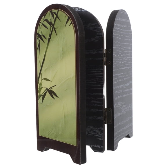 GETAJGHSD Folding Screen Tabletop Divider with Asian Artful Design for Workspace Privacy and Decor